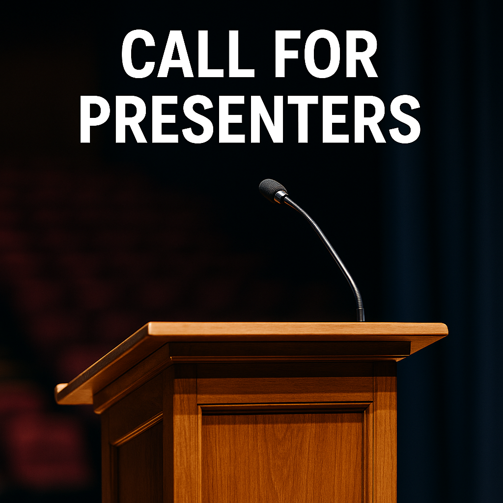 An image that shows a lecturn - to promote our call for presenters
, Photo